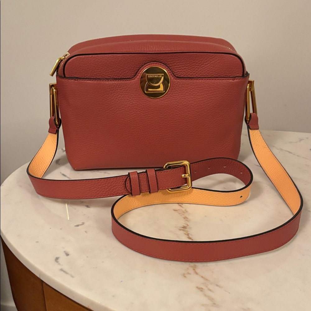 Coccinelle deep rose Leather Crossbody Bag